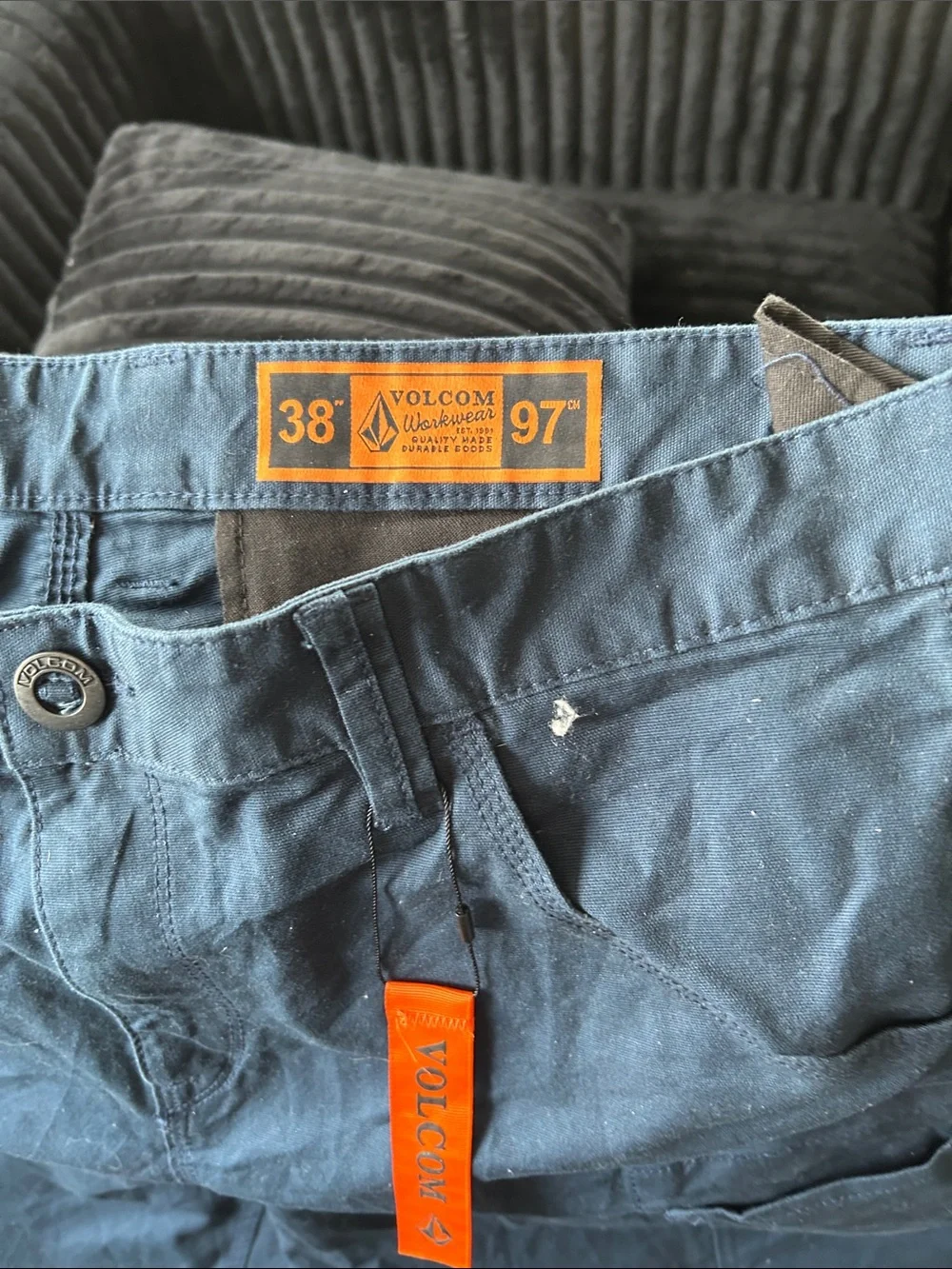 Volcom Men's Blue Cargo Shorts with Utility Pockets